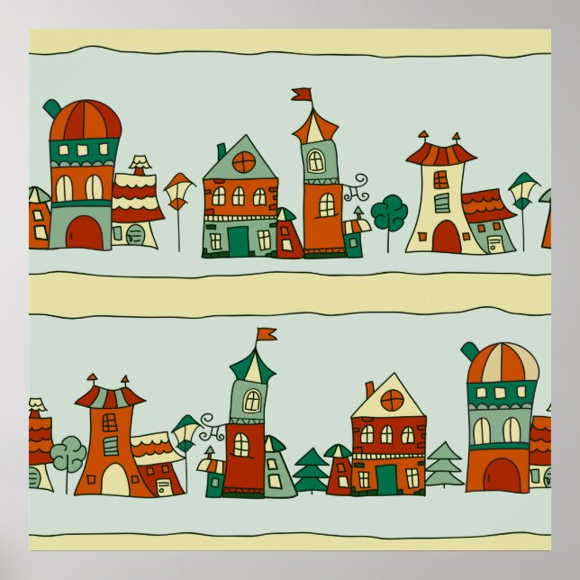 Poster Casas Wonky (Frente)