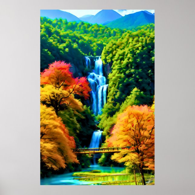 Poster Cascata chinesa (Frente)