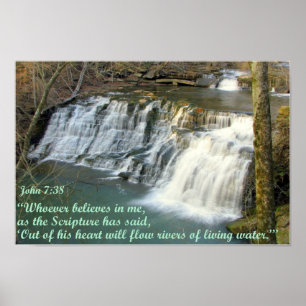 Póster Cascata com John 7:38