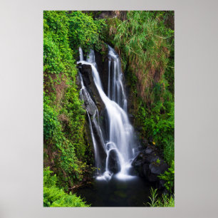 Póster Cascata, costa de Hamakua, Havaí