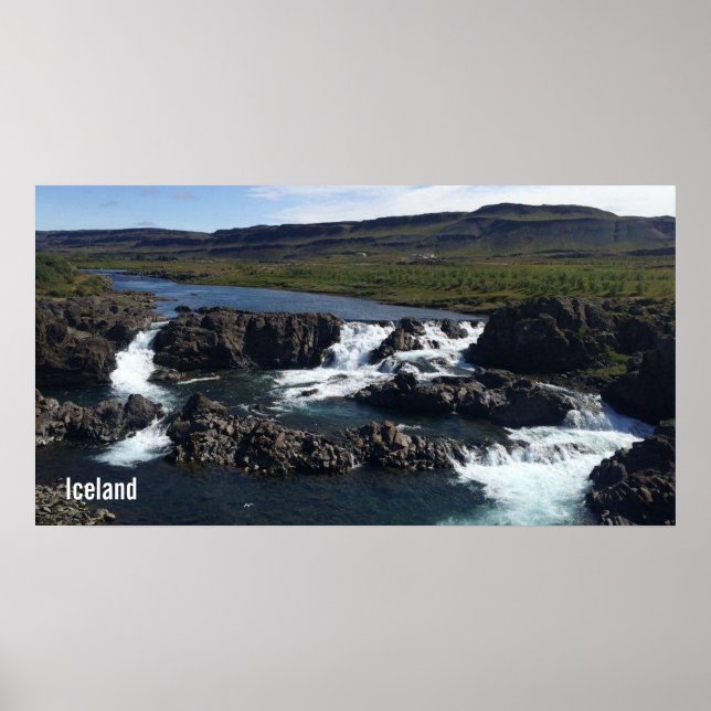 Poster Cascata da Islândia (Frente)