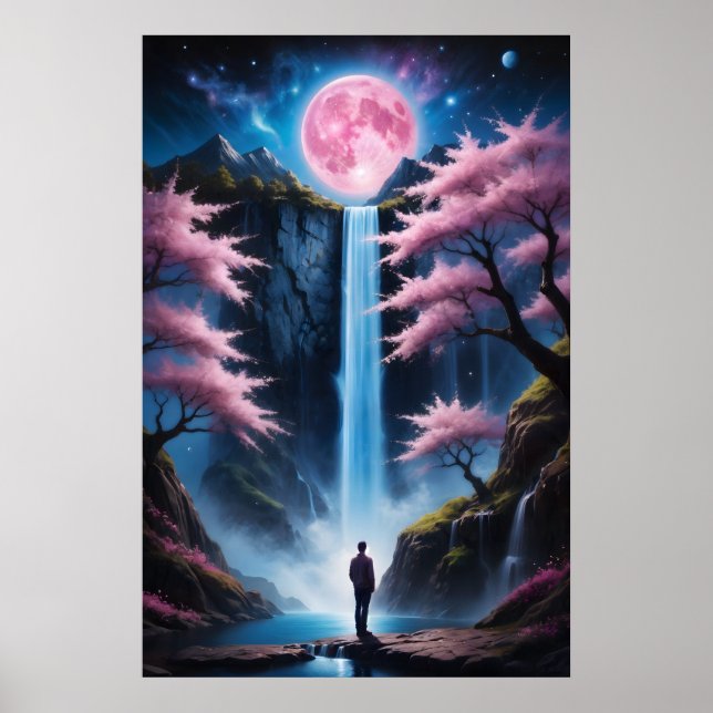 Poster Cascata de Cerejeira em Flor (Frente)