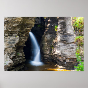 Póster Cascata de entrada, Watkins Glen, Nova Iorque