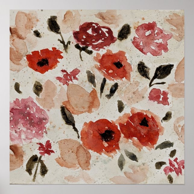 Poster Cascata de Flores (Frente)