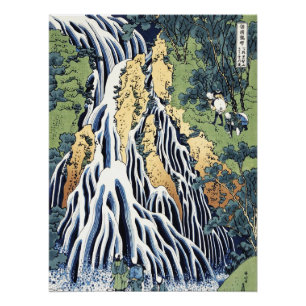 Póster Cascata de Kirifuri perto da montanha Housai de Ku