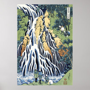 Poster Cascata de Kirifuri perto da montanha Housai de Ku