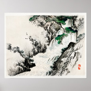 Poster Cascata de Kōno Bairei (1844-1895)