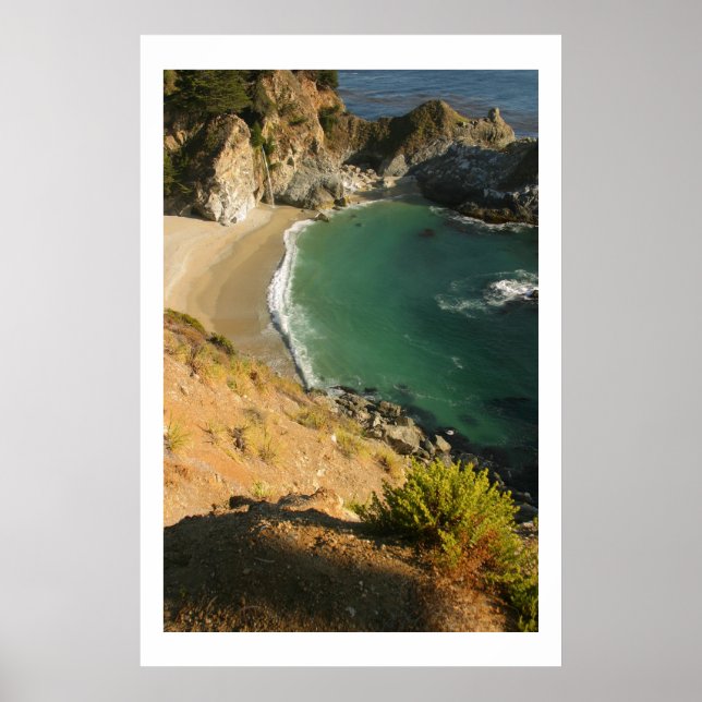 Póster Cascata de praia em Julia Pfieffer (Frente)