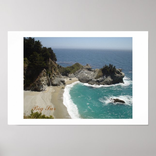Póster Cascata em Big Sur (Frente)