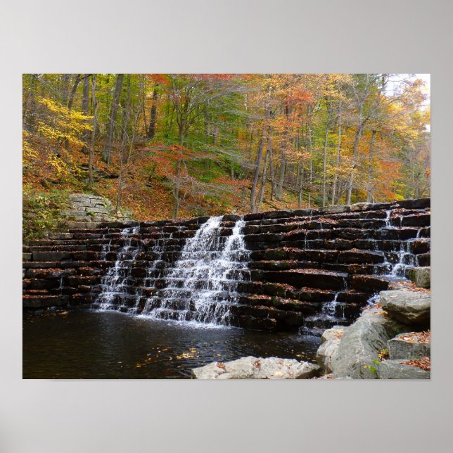 Poster Cascata em Laurel Hill State Park I (Frente)