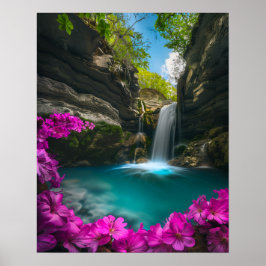 Poster Cascata etérea em Primavera