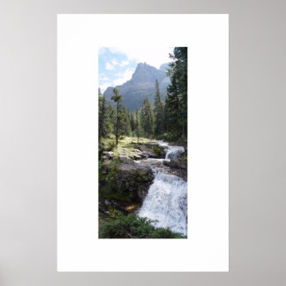 Poster Cascata no Parque Nacional Glacier
