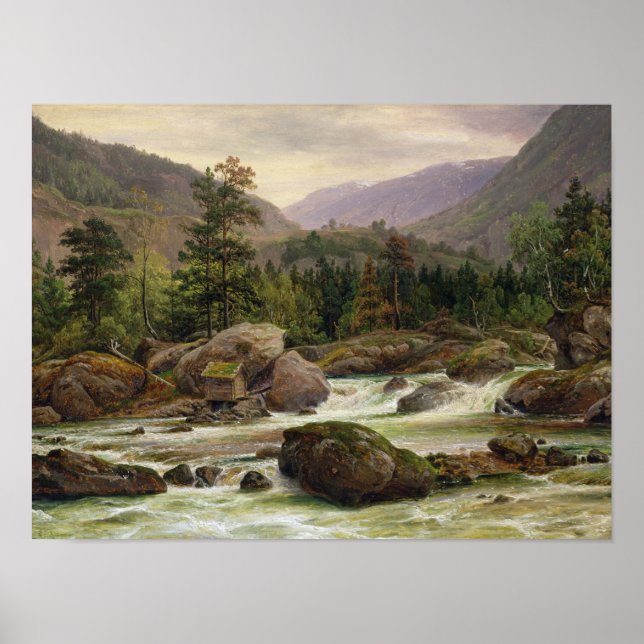 Poster Cascata norueguesa, 1840 (Frente)