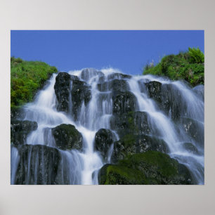 Póster Cascata, Portree, Ilha de Skye, Highlands,