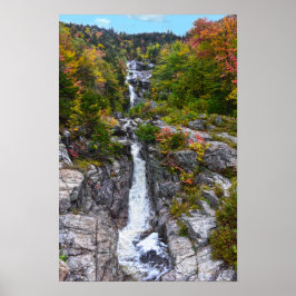 Poster Cascata Prateada no Outono, New Hampshire