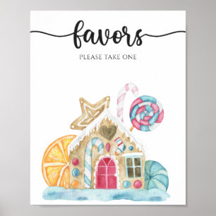 Poster Casinha de pão de especiarias - Favores