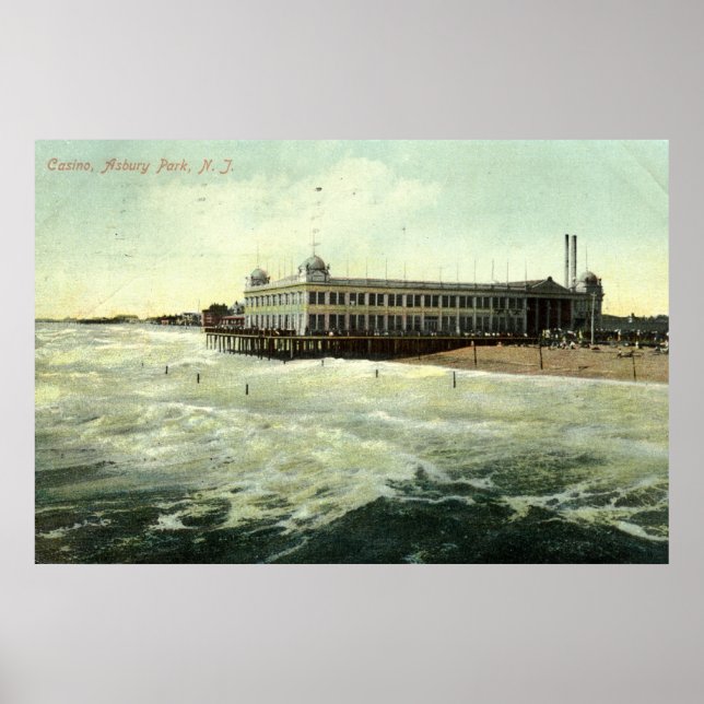 Póster Casino, Asbury Park NJ 1910 (Frente)