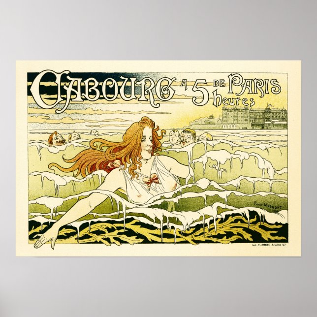 Poster CASINO DE CABOURG Paris Henri Privat Livemont Art (Frente)