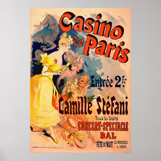 Póster Casino de Paris 1891 (Frente)