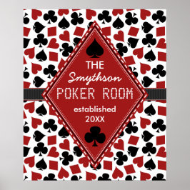 Poster Casino do Poker Room Personalizável