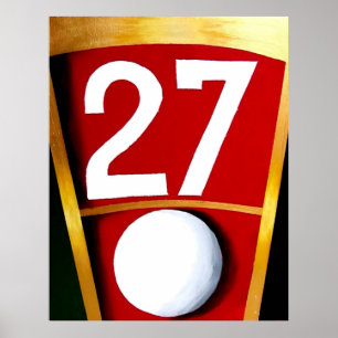 POSTER CASINO FAMOSO LAS VEGAS DO VERMELHO DO NÚMERO 27