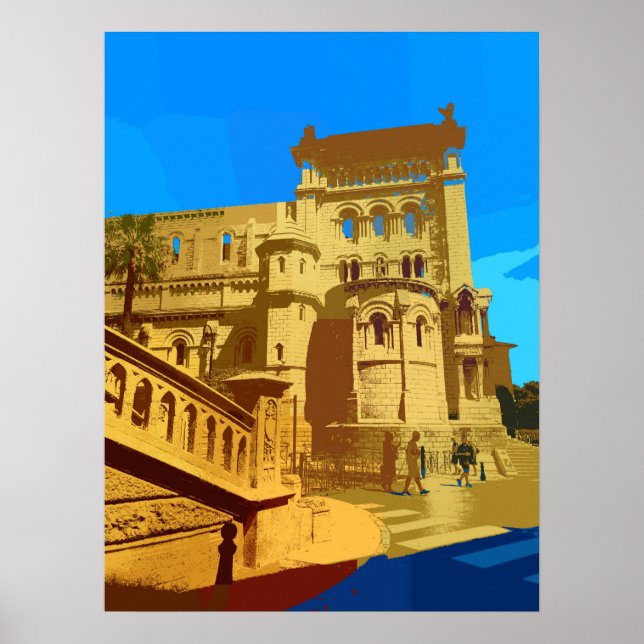 Poster Casino Monte Carlo em Estilo Boêmico Retro (Frente)