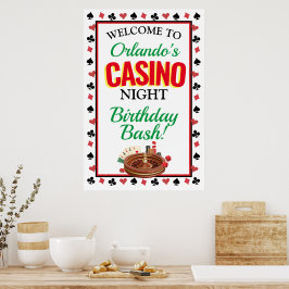 Poster Casino Night Personalizado