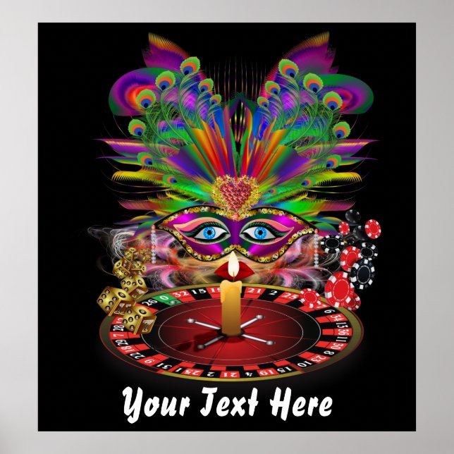 Póster Casino Vegas Queen Party 32"X"34 Ver Notas (Frente)