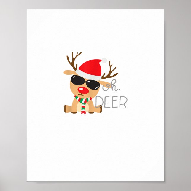 Poster Casj Boys Unisex Adults Reindeer Small Short Sleev (Frente)