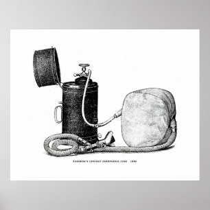 Póster Caso de anestesia ereta do cirurgião 1896