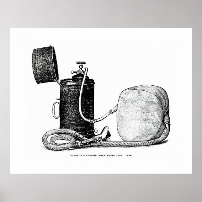 Póster Caso de anestesia ereta do cirurgião 1896 (Frente)