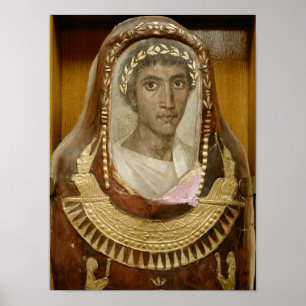 Poster Caso de múmia pintada e dourada de Artemidorus