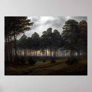 Poster Caspar David Friedrich A Hora do Dia da Noite