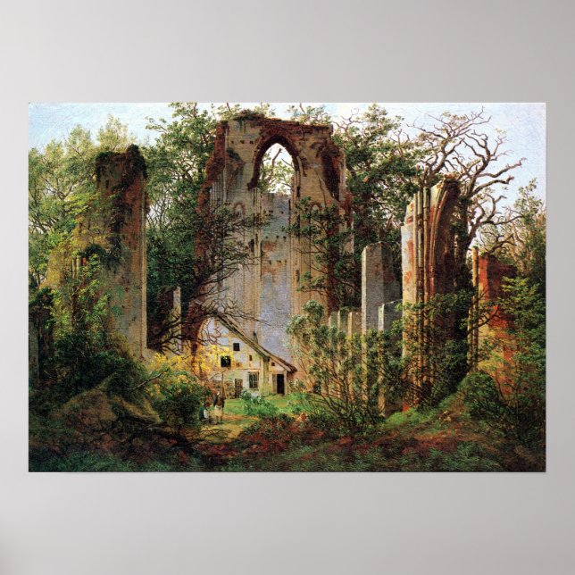 Póster Caspar David Friedrich Monastery Ruins Eldena (Frente)