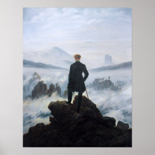 Póster Caspar David Friedrich O Vagueiro Acima Do Mar