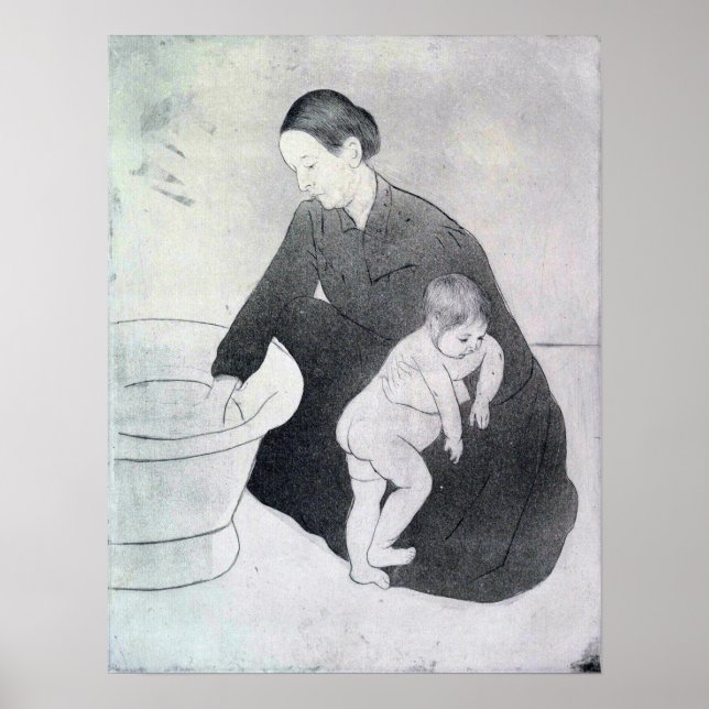 Poster Cassatt - Banho (Frente)