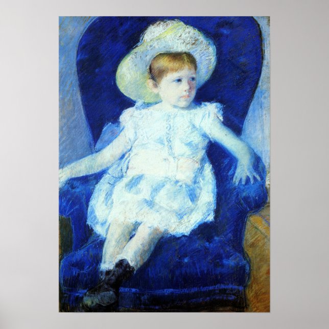 Poster Cassatt - Elsie Em Azul Cadeira 1880 (Frente)
