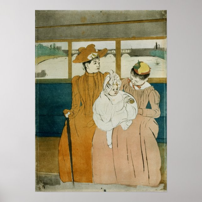 Poster Cassatt - Em Ônibus (Frente)