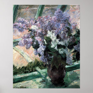 Póster Cassatt "Lilacs in a Window"