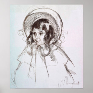 Poster Cassatt - Sara Vestindo seu Bonnet e Casaco