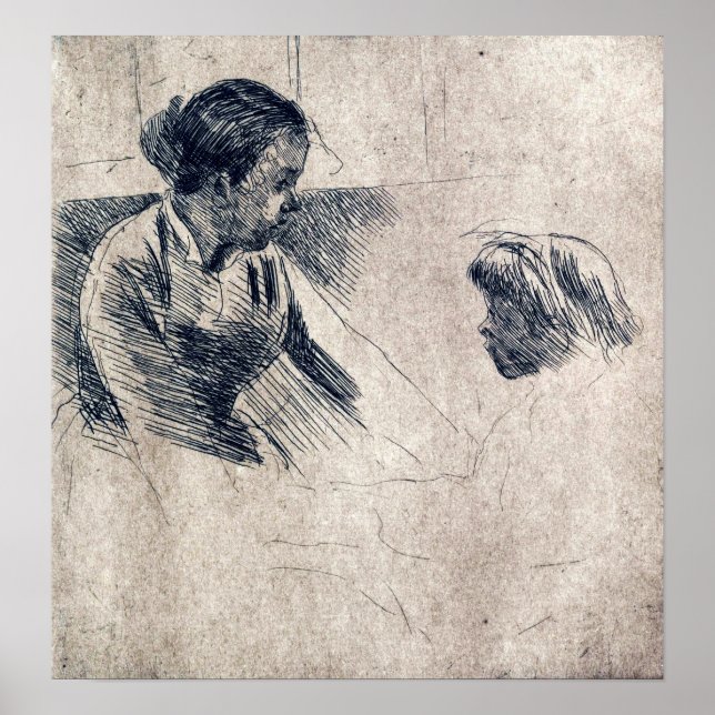 Poster Cassatt - Susan e Child se Enfrentando (Frente)