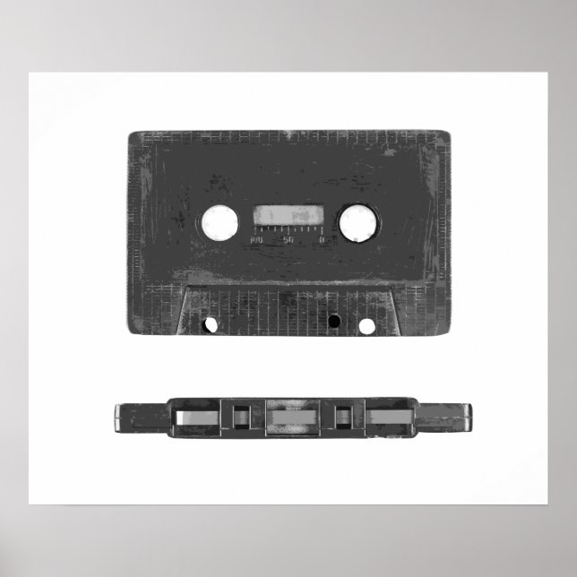 Poster Cassete de áudio retroativo (Frente)