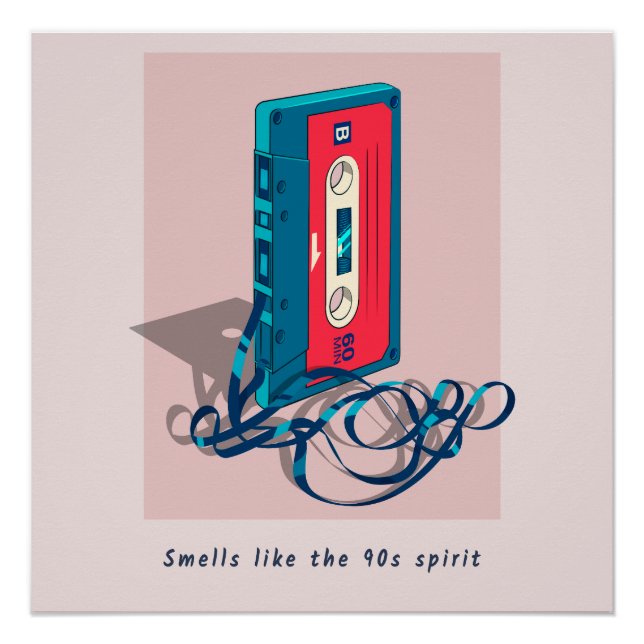 Póster Cassete Vintage ’90s (Frente)