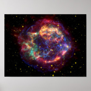 Poster Cassiopeia Galaxy Supernova remanescente