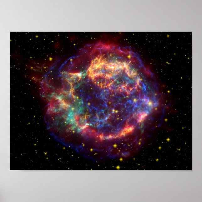 Poster Cassiopeia Galaxy Supernova remanescente (Frente)