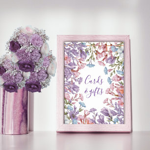 Poster Castanhal rosa púrpura de cor-d-água moderna #2