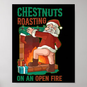 Poster Castanhas Em Torno De Papais noeis De Lata Engraça