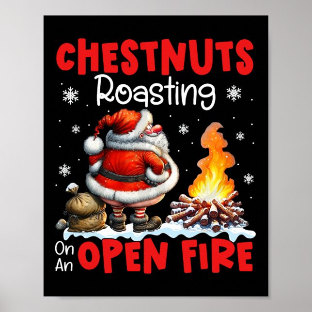 Poster Castanhas Em Torno De Papais noeis De Lata Engraça (Frente)