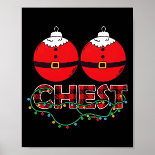 Poster Castanhas Loucos de Peito Festas de Natal Festas d