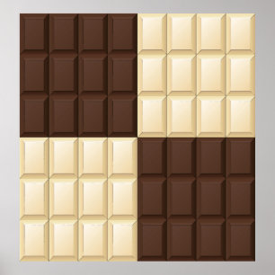 Poster Castanho E Chocolate Branco